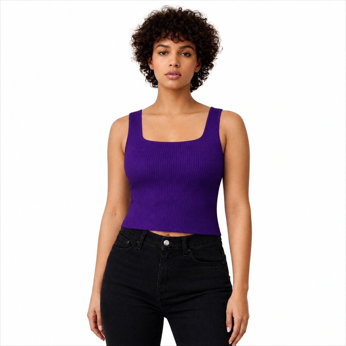 توب ريب Basic Ribbed Top