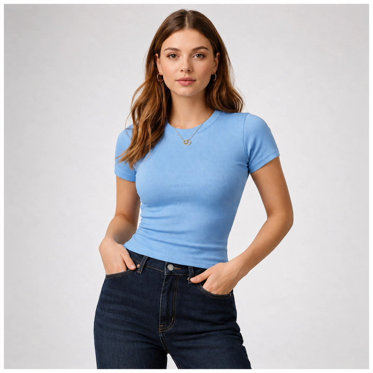 توب ريب أساسي Basic Ribbed Top