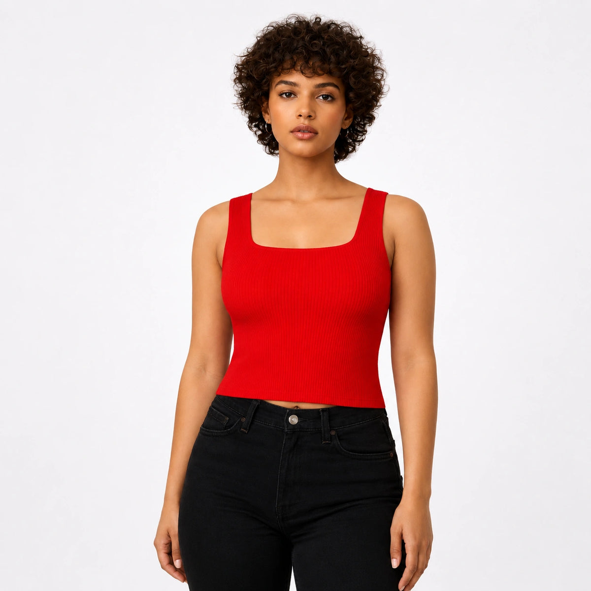 توب ريب Basic Ribbed Top