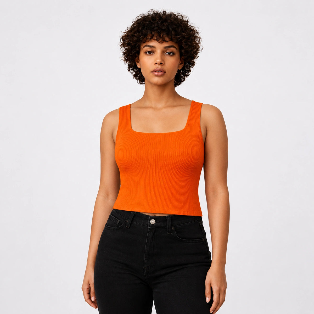 توب ريب Basic Ribbed Top