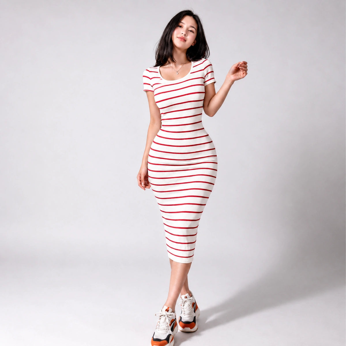 فستان مخطط Derby Striped Dress