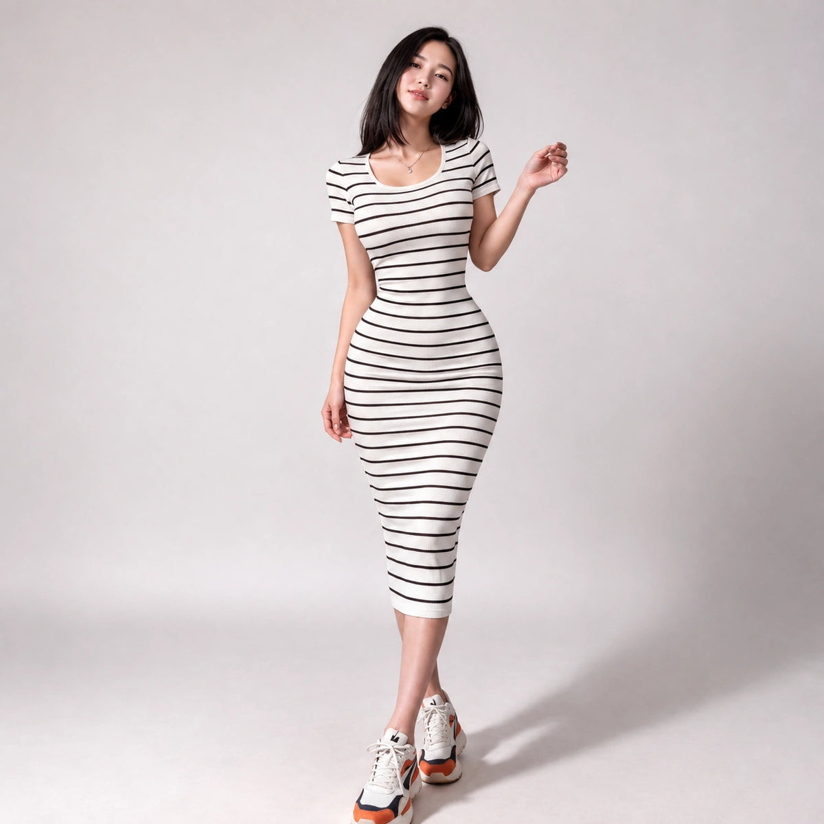 فستان مخطط Derby Striped Dress