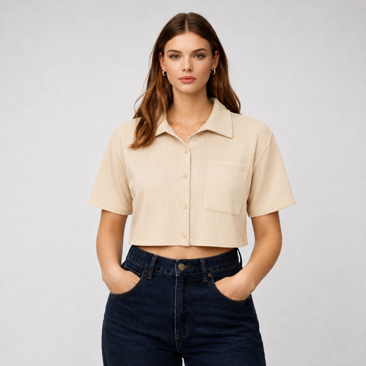 شميز مارسيليا Marseille Ribbed Shirt