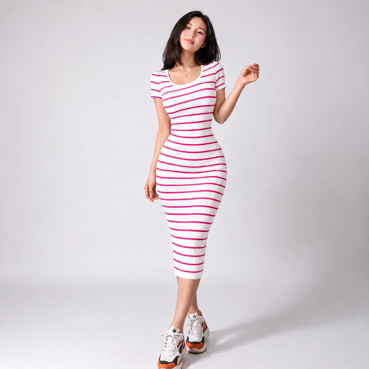 فستان مخطط Derby Striped Dress
