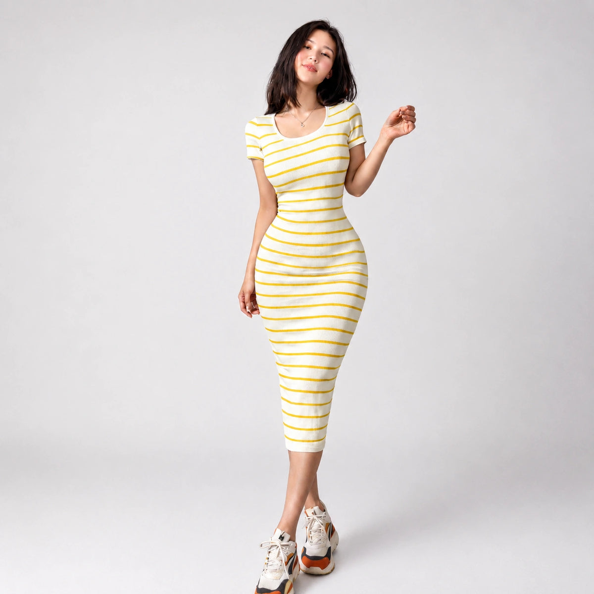 فستان مخطط Derby Striped Dress