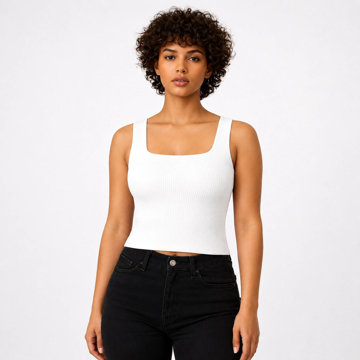توب ريب Basic Ribbed Top