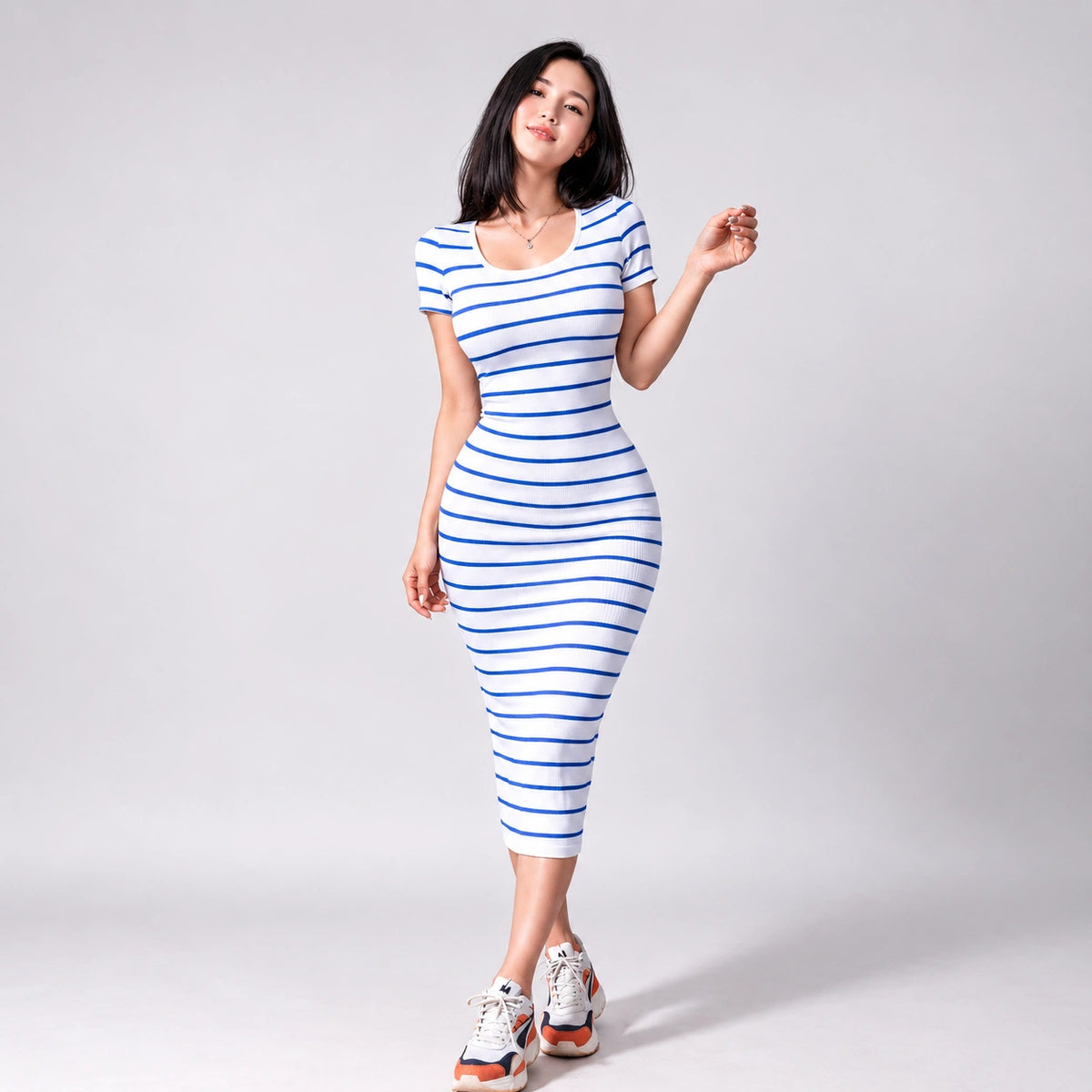فستان مخطط Derby Striped Dress