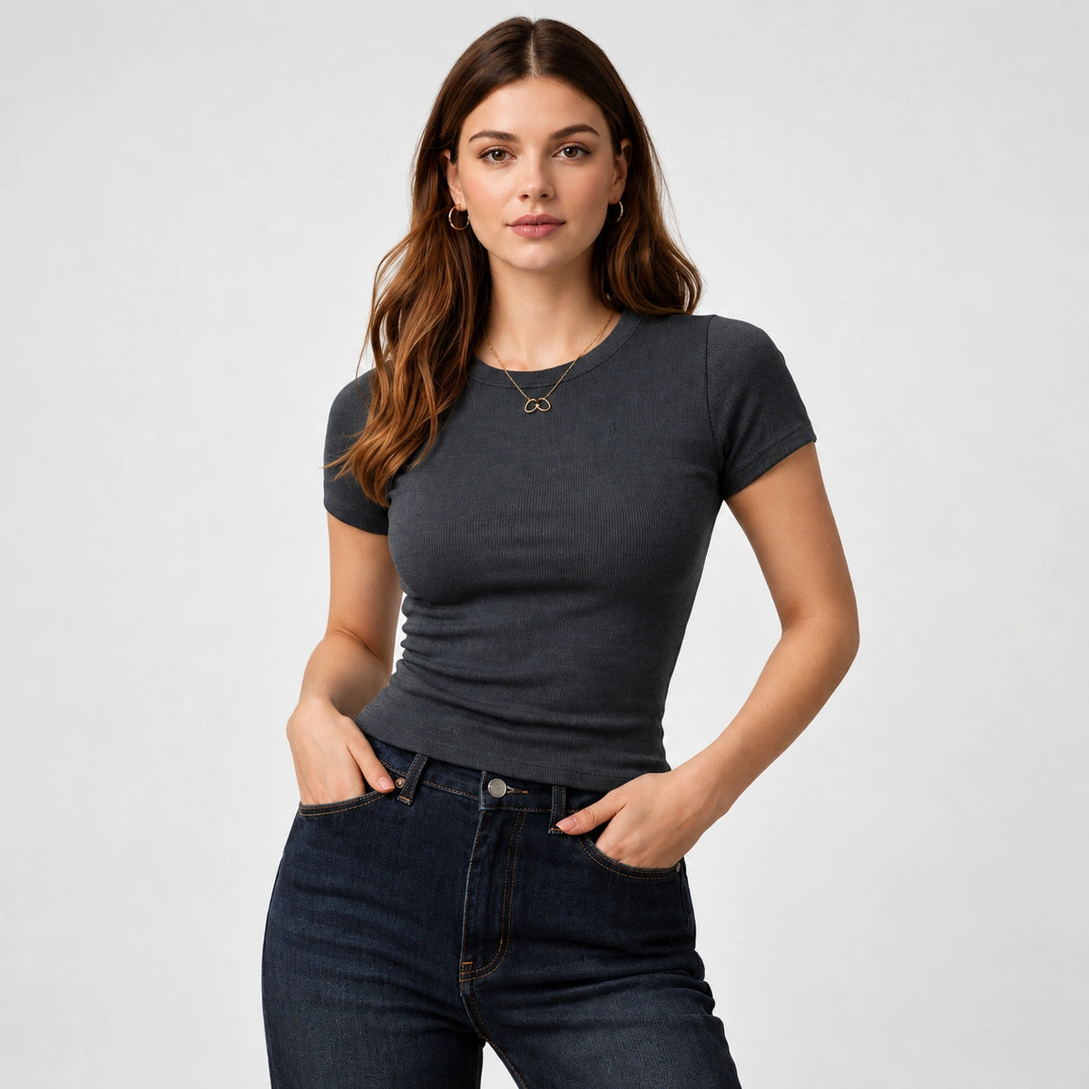 توب ريب أساسي Basic Ribbed Top