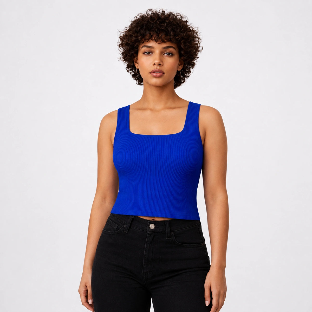 توب ريب Basic Ribbed Top