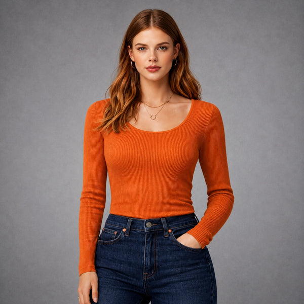 توب مربع كم ديربي Classic Ribbed Top