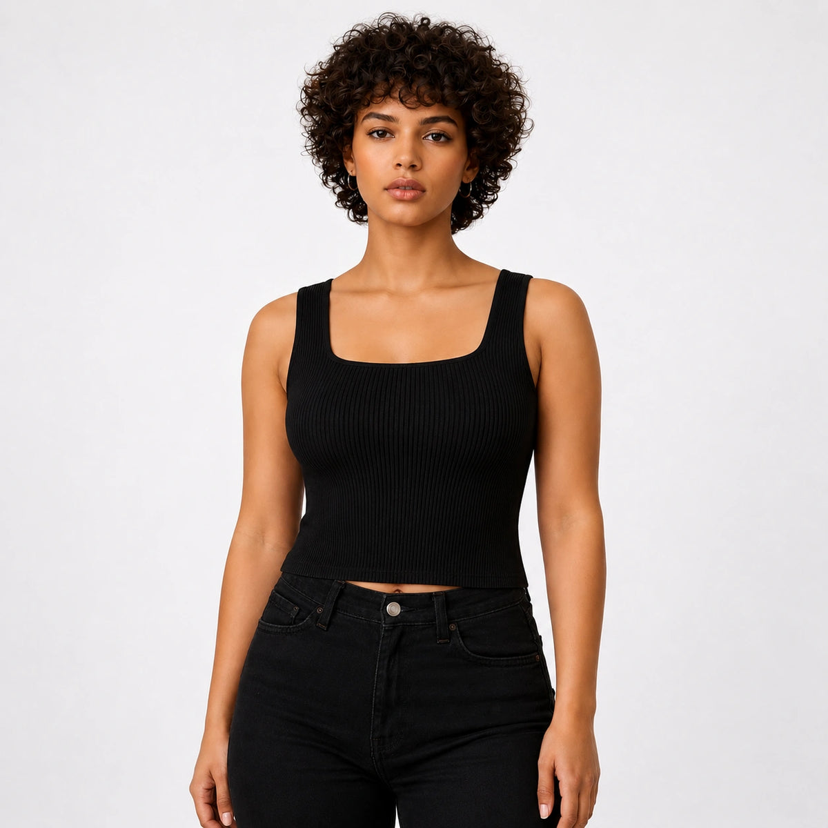 توب ريب Basic Ribbed Top