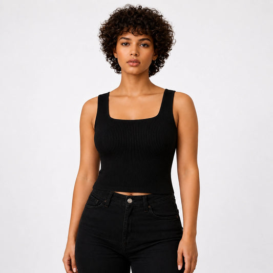 توب ريب Basic Ribbed Top