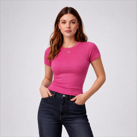 توب ريب أساسي Basic Ribbed Top