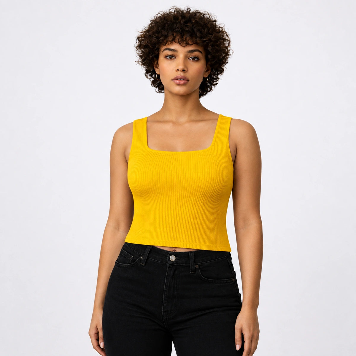 توب ريب Basic Ribbed Top